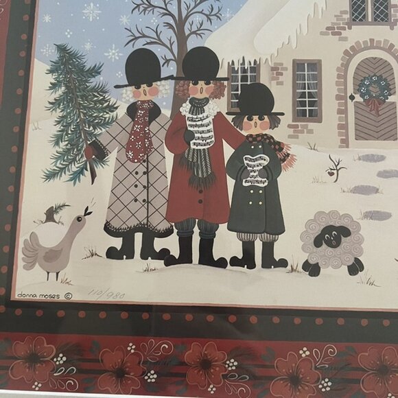 Donna Moses O Christmas Tree Limited Edition Framed Print 110/980 1986 Cottage - Picture 3 of 10